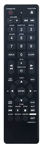 VINABTY Nouveau 076E0RX011 Télécommande de Remplacement 076E0RX011 Télécommande pour Pioneer Blu-Ray Player 076E0RX011 XW-NAV1K XW-NAV1K-K Remote Controller