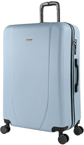 ITACA - Maletas Grandes De Viaje Rígidas Ligeras con 4 Doble Rueda 360° Maleta Grande 23 Kilos Alta Resistencia Maleta XL Duradera, Azul Claro