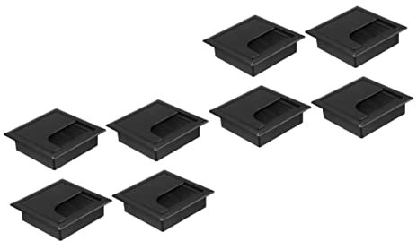 COLLBATH 8pcs Desk Cord Hole Organizer Cable Management Box Wire Storage Box Black Cable Clips Easy Install for Home Office