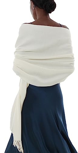 Schal Ivory Stola Festlich Fur Abendkleid Pashmina Schals Tücher für Damen Winter