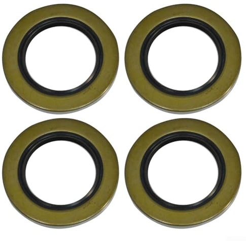 Lot de 4 joints à double lèvre en métal pour moyeu de remorque 34823 12192TB joints à double lèvre pour essieux de remorque de 907,2 kg 3,2 x 5 cm