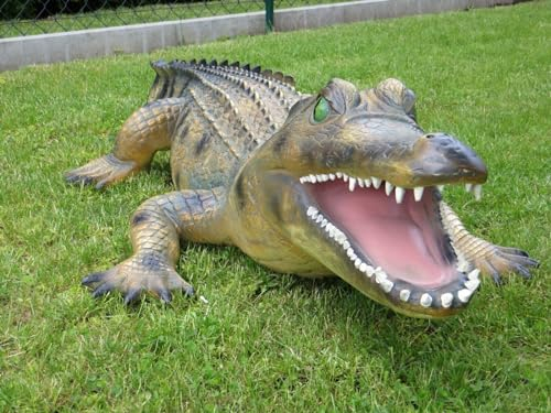 XXL Aligator lebensgross 2m lang 200cm Gartendekoration Garten Deko Figur inkl. Spedition