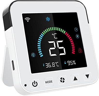 Kliplinc Tuya Smart Life - Termostato Wi-Fi, IR con sensore di temperatura e umidità