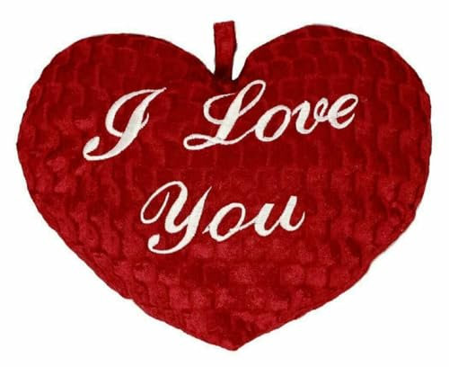 HAAC Plüschkissen in Herz Form Plüschherz Herzkissen Herz glänzend 30 cm Rot I Love You