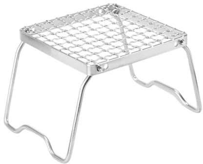 Baoblaze Folding Stove Rack Grill Racks Cooking Equipment Campfire Stand Stainless Steel Multipurpose for Backpacking Fishing Barbecue