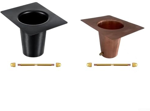 Regenketten-Dachrinnenadapterzubehör, Metall-Regenkette, Dachrinnenzubehör, für Fallrohrauslass (Aluminiumlegierung)