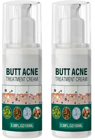 Crema detergente per acne per glutei, trattamento di compensazione dei brufoli, crema per la riparazione della pelle idratante, crema anti-brufoli per glutei, crema per brufoli e macchie scure, 2
