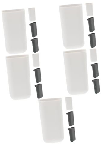 Lurrose 20pièces Organisateur De Stylo Adhésif Pour Ordinateur Rangement Multifonctionnel De Bureau Support Pour Crayons Blanc Gris