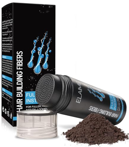 Hair Fibres Light Brown, Hair Powder Hair Fibre Spray Fibers for Men Boldify Hairline Powder Men Loss Concealer and Women for Bald Spots & Thinning (Dark Brown)