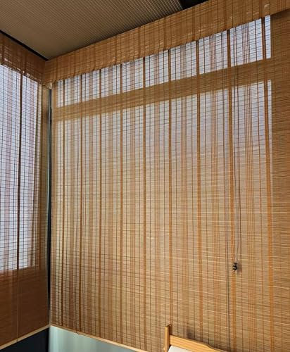 SGSKEIEY Bambusrollo Fenster Sichtschutz Rollos Garten-Sonnenschutz Jalousien,Rollo Bambus Innen-/außenbereich,trennrollos Für Gartenzaun, Balkon, Raffrollo, Holzrollo (40x100cm/16x39in)