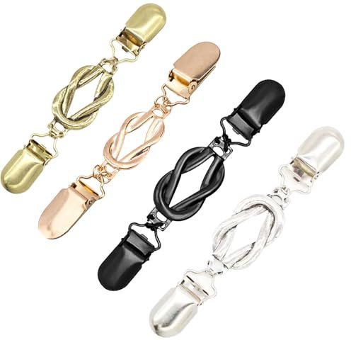 Lot de 4 pinces cinch pour pull et vêtements, idéal pour garde-robe et rangement du linge