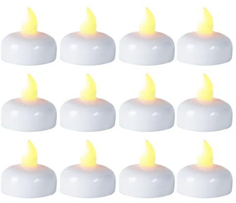 Candele galleggianti a LED – Candele galleggianti a LED, galleggianti attivati dall'acqua, luci tremolanti impermeabili, centrotavola da tavolo, decorazione per la casa per vaso