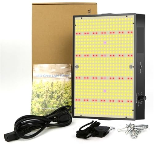 YQVEOT Pflanzenlampe LED, 200W LED Pflanzenwachstumslicht, Vollspektrum Solar LED Eingebaute Lüfterkühlung, Geeignet for den Innenbereich für Growzelt