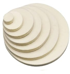 Discos pulidores de lana 5 almohadillas de pulido de fieltro de lana de 75 mm, 100 mm, 125 mm, 150 mm y 180 mm for ruedas de vidrio y acero inoxidable, herramienta for reparar arañazos.(6 inch)