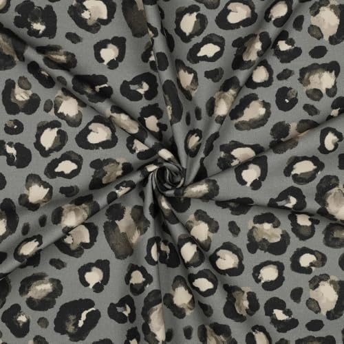 Canvas Stoff Leomuster – Animal Skin – 100 % Baumwolle – 3 Farben – robuster Dekostoff – ideal für Taschen, Accessoires & Wohntextilien – Meterware ab 50 cm (sage)