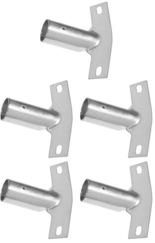 Cabilock 5pcs Metal Broom Head Brackets Heavy-Duty Handle Repair Connector Broom Head Fastener Cleaning Tool Adapter Replacement for Connection