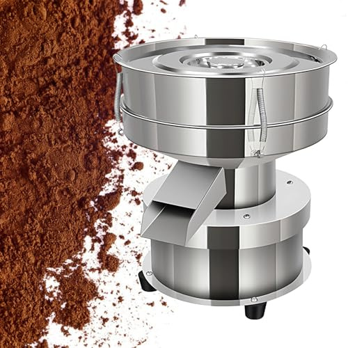 SHEUAO Tamis Vibrant Automatique,Tamis Vibrant pour Machine À Tamis Électrique,Tamis Vibrant Inoxydable - Moteur 50W Durabilité,1350N/Min,Sortie 70x30MM,Sécurité 15CM-80mesh