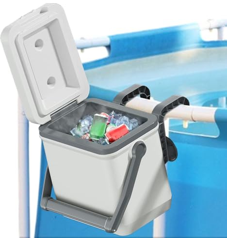 Quorvex Enfriador para Piscina | Portátil con Asa para Bordillo De Piscina,Caja Fría Gran Capacidad Impermeable para Actividades Exteriores Playa Camping Picnic Viaje Patio