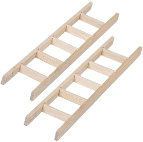 WEQYFDC Lot de 2 Mini-échelles décoratives en Bois for décoration de Maison, Jardin, Plantes, Paysage