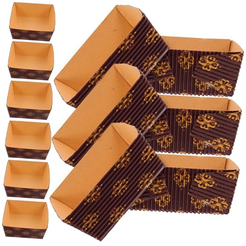 UTHCLO Moldes Para Hornear Papel Corrugado 65x65x30 Mm Papel Resistente Alta Temperatura Para Pasteles Pan Bizcochos Uso Doméstico Restaurante Pack 25 Unidades
