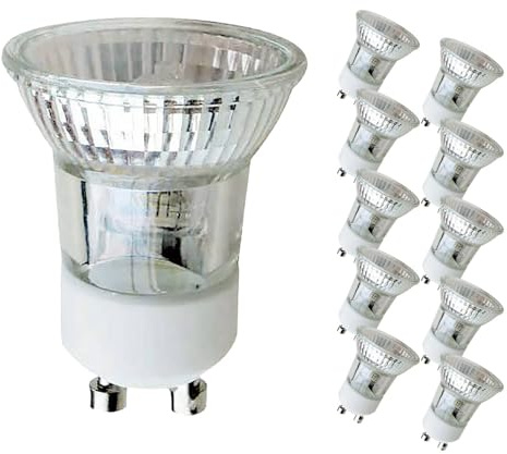 NCC-Licht 10x Lampe MR11 Reflektor 35mm GU10 35W Warmweiß 2700K Dimmbar | Reflektorlampe aus Glas mit GU10-Sockel, stufenlos dimmbar, 30° Abstrahlwinkel für Akzent- und Spotbeleuchtung