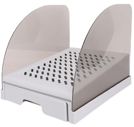 Picysa Rampa de para gatos con cajón, taburete elevado, bandeja de elevada para gatos con diseño antideslizante, fácil de limpiar, tamaño compacto 30 x 24 cm (gris)