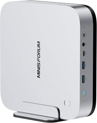 MINISFORUM AI X1 Pro Mini PC, AMD Ryzen AI 9 HX470 (12 C/24 T, Jusqu’à 5,2 GHz), Radeon 890M, 32 Go DDR5 RAM, SSD PCIe 4.0 de 1 to, Quad Affichage 4K, Double Port LAN 2,5G, Wi-FI 7, BT5.4, OCuLink