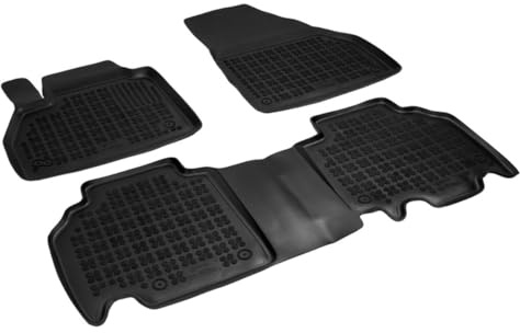 AZUGA 3D Gummi Fußmatten für Renault Kangoo II ab 1/2008-4/2021 | rutschfest, wasserdicht, passgenau, TPE Gummimatten, hoher Rand Automatten, AZ10300127