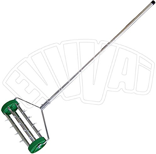 RASTRELLO AERATORE CON RUOTE E MANICO 120 CM ARIEGGIATORE GIARDINO PRATO INGLESE