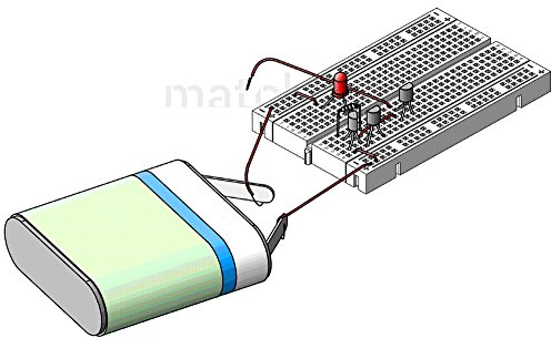 matches21 HOME & HOBBY Grundversuche Elektronik mit Breadboard DIY Bastelset für Jugendliche ab 12 Jahren Lern-Bausatz