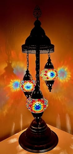 Mosaiklampe Mosaik - Stehleuchte M Tischlampe Stehlampe orientalische lampe Orange/Samarkand-Lights