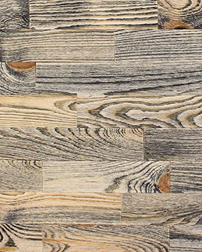 wodewa Revêtement Mural Bois Vintage Style 1m² Parement Bois Lambris Bois Plaquette de Parement Bois Intérieur Panneaux Muraux Decoration Murale Interieur V004