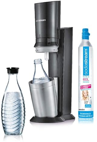 SodaStream Crystal 2.0 Wassersprudler mit CO2-Flasche und 2x Glaskaraffen