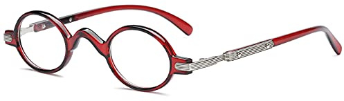 VEVESMUNDO Lesebrillen Herren Damen Retro Runde Klassische Vollrandbrille Arbeitsplatzbrille Vintage Klar Lesehilfe Sehhilfe Brillen mit Sehstärke
