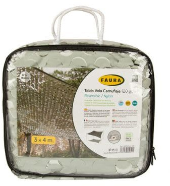 Faura - Toldo de Nylon Reversible 3x4 Metros - Camuflaje