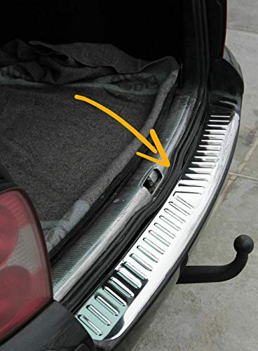 Paraurti Posteriore adatto per VW Passat B5 Variant | 3B, 3BG | 1997-2005 Acciaio Inox Cromato Protezione per Bordo Bagagliaio Carico