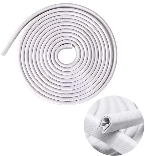 Protege Portiere Voiture, CTRICALVER 3M Joint Porte Voiture, Car Edge Trim Seal Pad de Protection en Forme de U, Convient à la Plupart des Voitures (Blanc)