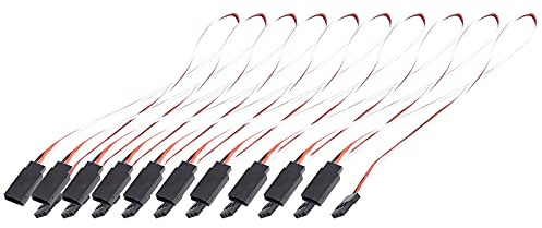 Kiro&Seeu 10Pcs Remote Control Servo Extension Lead Wire Cord Cable Compatible with RC Futaba JR Male to Female 30cm N204