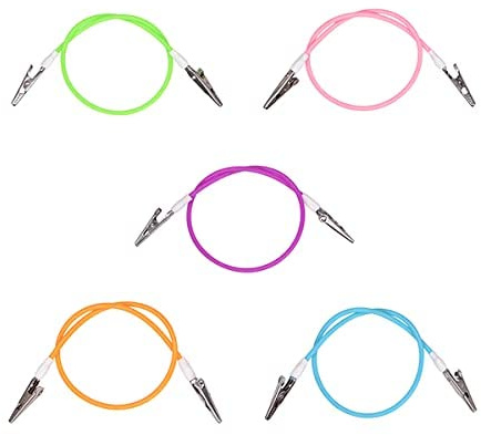 MIBICIRI Dental Silikon-Lätzchenclips, bunt, sterilisierbar, Serviettenhalter, Kette (5 Stück)