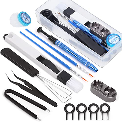 Wokape 13Pcs Keyboard Lube Kit for Mechanical Keyboard Lube, Keyboard Tools Incl Cleaning Brush Lubrication Keycap Puller Switch Opener