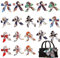 JIAMIAN 18 pièces Écharpe de sac à main tendance en soie, Femmes Foulard Sacs Cheveux poignée Décoration Tie écharpe Ruban, Pour femme