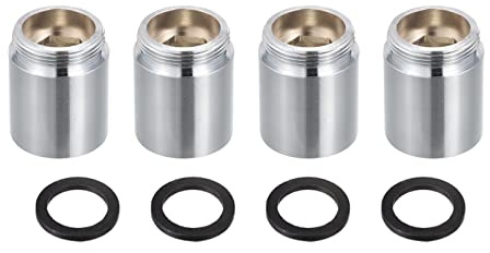 sourcing map Faucet Adapter, 22mmx21mm Female Thread to 22mmx4.5mm Male Thread Brass Tap Aerator Connector for Kitchen Bathroom Sink