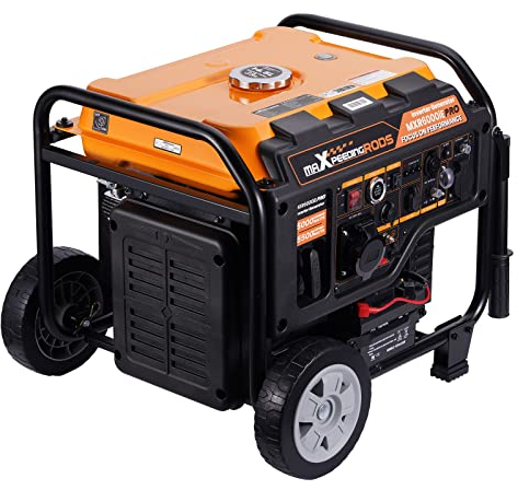 maXpeedingrods 5500W Groupe électrogène Inverter à Essence 4 Temps Générateur Silencieux avec ATS Interface et Fonction Parallèle Secours pour les Caravanes, Camping, Jardin, Alimentation Domestique