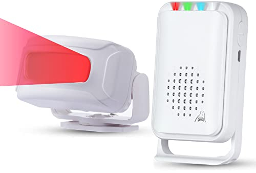 Wireless Driveway Alert Motion Alarm Outside Weatherproof DIY Home Security Motion Sensor Detector Doorbell Chime Kit for Gardens, Sheds & Outdoor Security, Office, Elderly, Visitor Bell