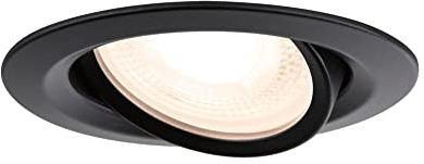 Paulmann 92460 Spot encastré Nova Plus IP65 orientable rond max. 35W gradable 93mm Noir mat Alu zinc GU5,3 / GU10 - sans ampoule