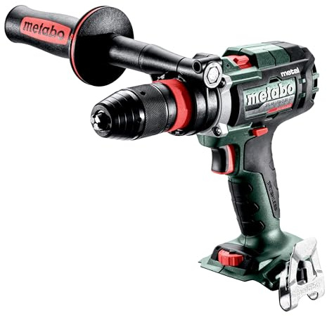 metabo Akku-Bohrschrauber BS 18 LTX-3 BL Q I Metal - 18V, CAS, 130Nm Drehmoment, 3 Gänge - Schnellwechselbohrfutter, Impulsbetrieb, Zusatzhandgriff, LED Arbeitslicht, für Holz & Metall - Inkl. Zubehör
