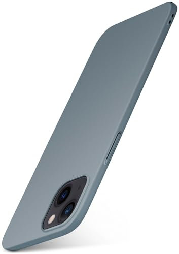 moex Alpha Case für Apple iPhone 15 Plus Hülle Ultra Dünn, Schutzhülle mit erhöhtem Kameraschutz, Slim Cover Hardcase Backcover, Dünnste Handyhülle Minimalistisch, Matt Taupe