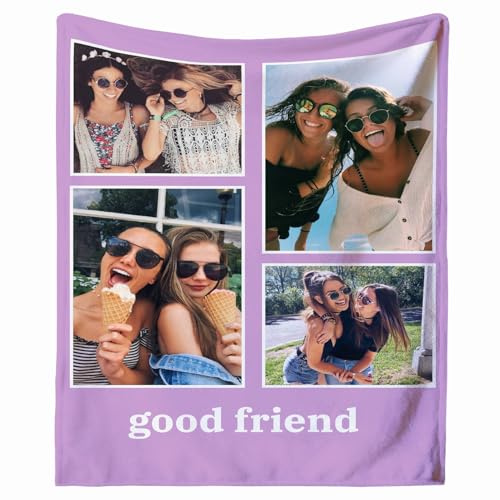 VICVIK Personalisierte Decke,Decke mit Foto Personalisiert Decke mit Foto, Fotodecke mit Eigenem Decke Selbst Gestalten Foto,Personalisierte Geschenke fur Freundin,Mama,Papa