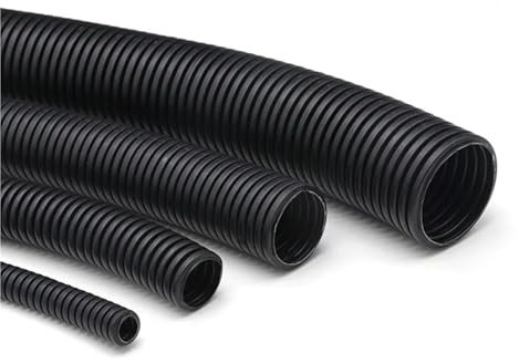 1/5/10M 7.5mm-34.5mm PP Isolato Tubo Corrugato Filo Tubo Filettatura Tubo di Plastica Tubo Corrugato Manicotto Protettivo (Color : Black, Size : AD13XID10MM CLOSE_5M)