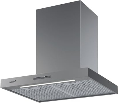CATA Sygma 6010 X Campana Extractora Decorativa de Pared de 60 cm, 802 m³/h, 4 Velocidades 3+1 Turbo, Control Electrónico, Tira LED Regulable, Clase A, Acero Inoxidable